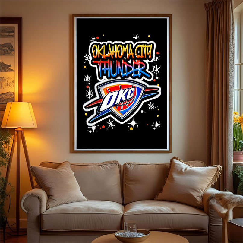 NBA Oklahoma City Thunder Airbrush Logo shirt NBA Oklahoma City Thunder Airbrush Logo shirt