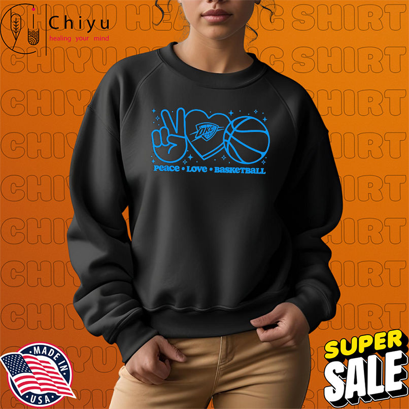 NBA Oklahoma City Thunder Peace Love Basketball shirt
