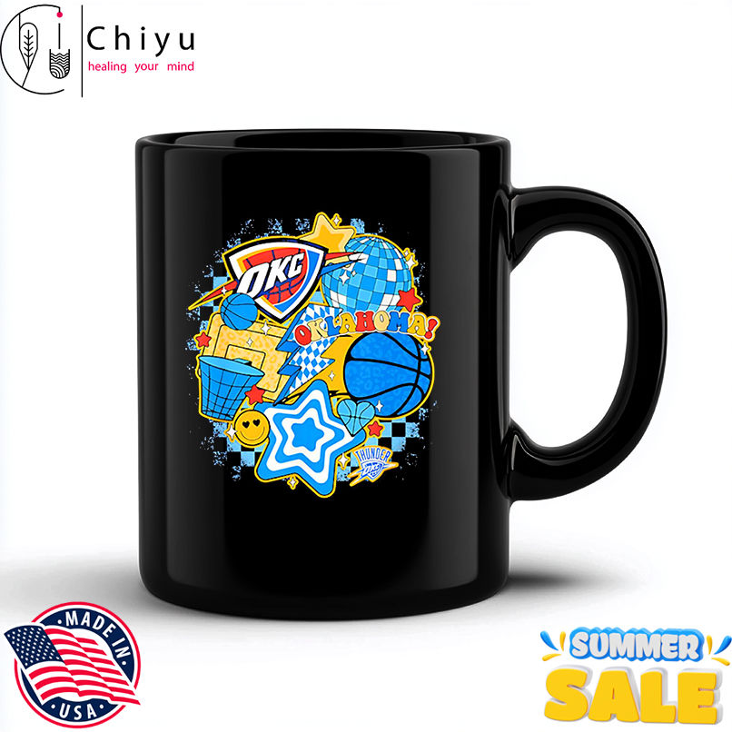 NBA Oklahoma City Thunder Psychedelic Basketball Collage shirt