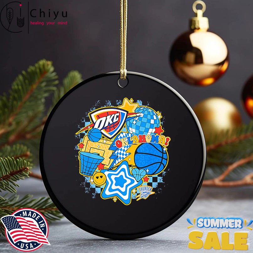 NBA Oklahoma City Thunder Psychedelic Basketball Collage shirt