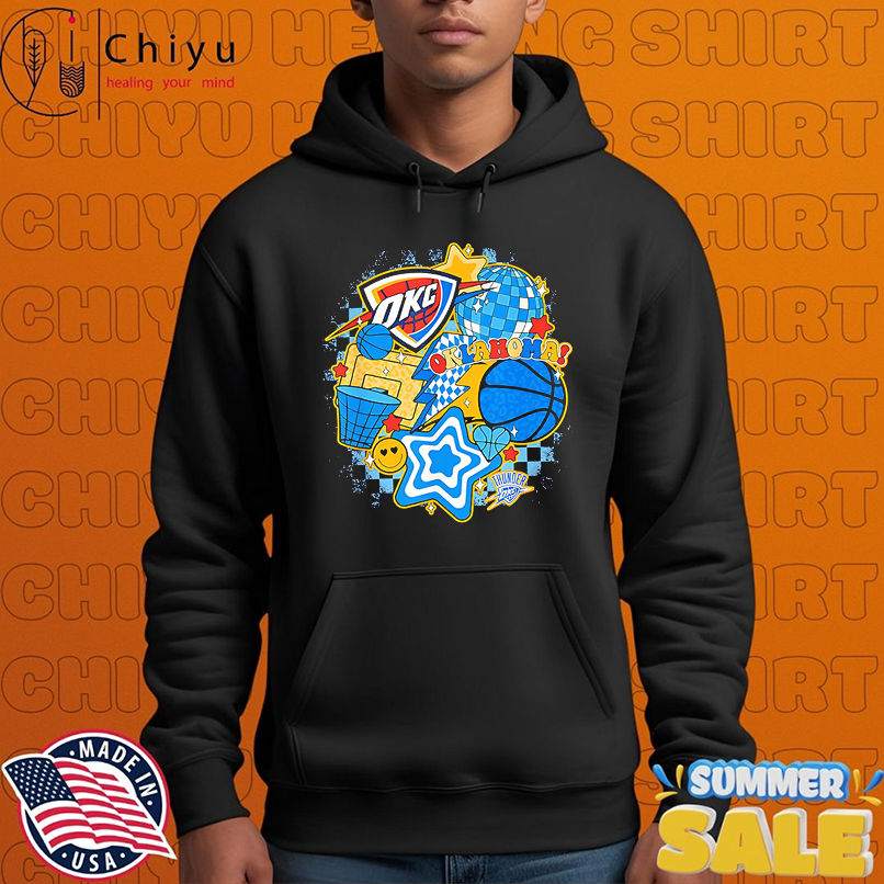 NBA Oklahoma City Thunder Psychedelic Basketball Collage shirt NBA Oklahoma City Thunder Psychedelic Basketball Collage shirt