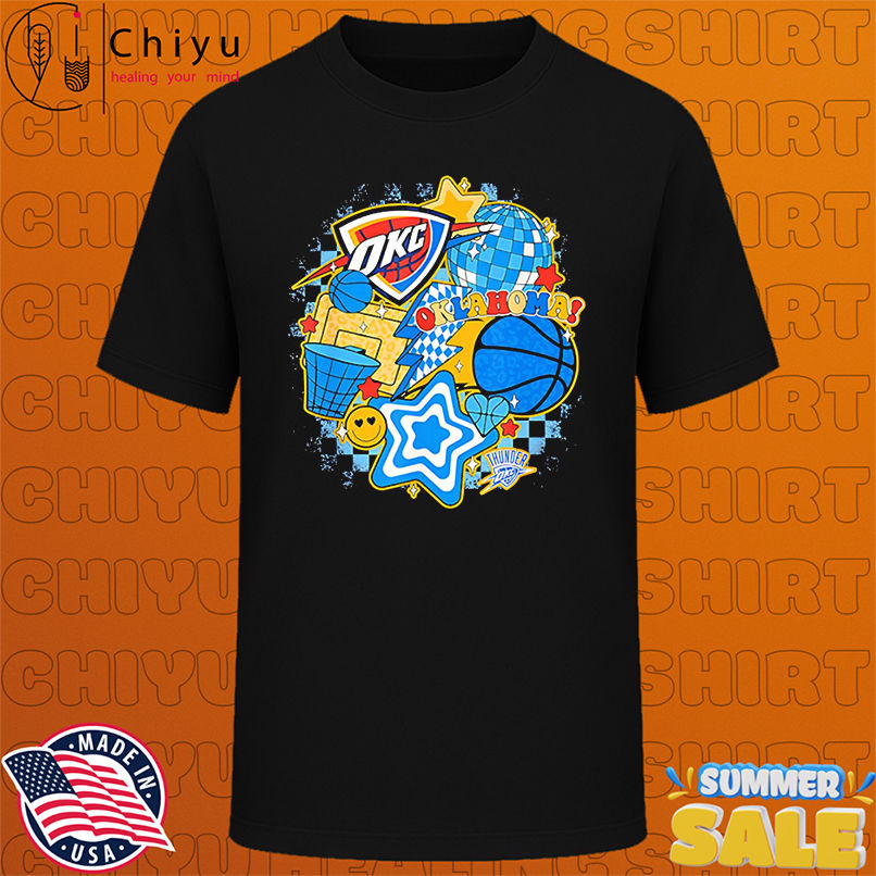 NBA Oklahoma City Thunder Psychedelic Basketball Collage shirt