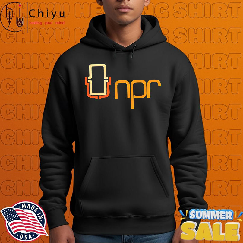 NPR 70s mic logo shirt