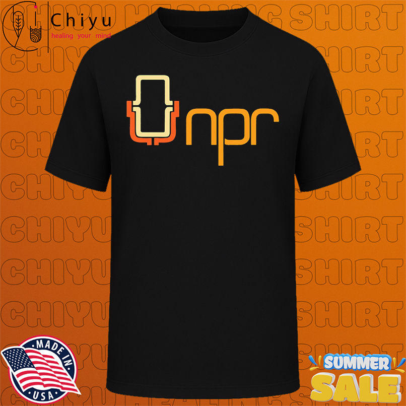 NPR 70s mic logo shirt