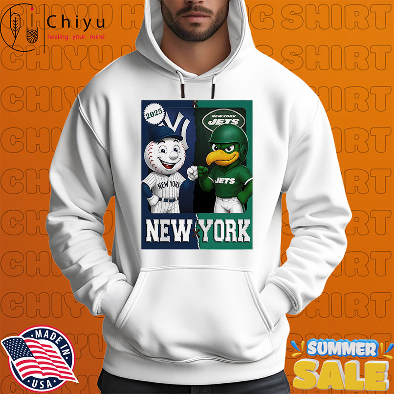 New York Jets and New York Yankees mascot play card shirt New York Jets and New York Yankees mascot play card shirt