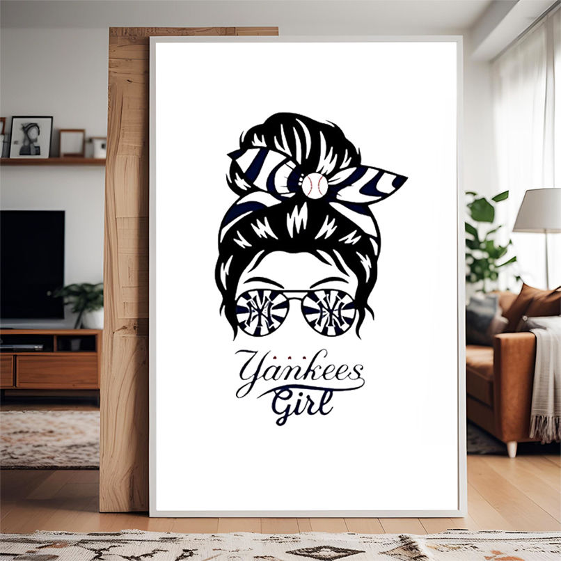 New York Yankees Girl Messy Bun Glasses shirt New York Yankees Girl Messy Bun Glasses shirt