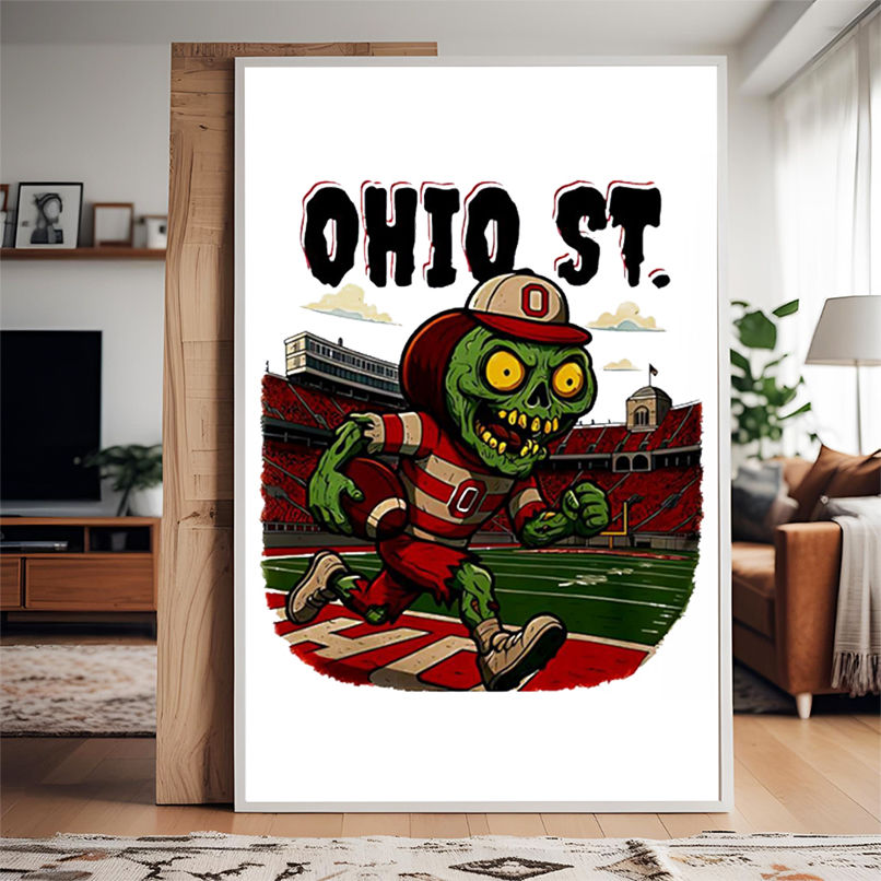 Ohio State Zombified Brutus cartoon shirt Ohio State Zombified Brutus cartoon shirt