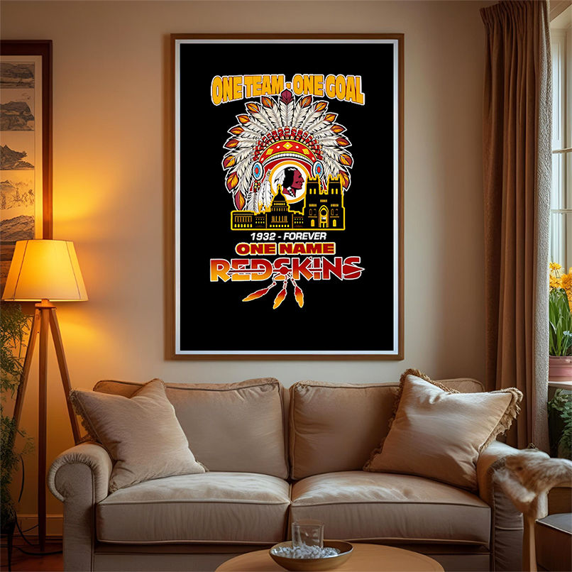 One team one goal 1932 forever one name Redskins skyline city shirt One team one goal 1932 forever one name Redskins skyline city shirt