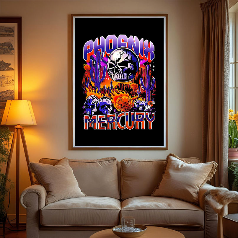 Phoenix Mercury Wnba Skull cactus shirt Phoenix Mercury Wnba Skull cactus shirt