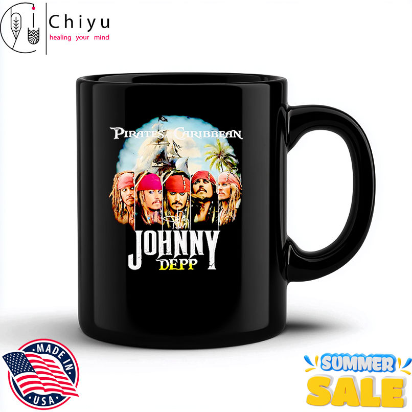 Pirates Caribbean Johnny Depp signature shirt Pirates Caribbean Johnny Depp signature shirt