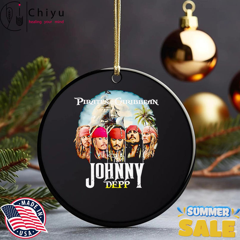 Pirates Caribbean Johnny Depp signature shirt