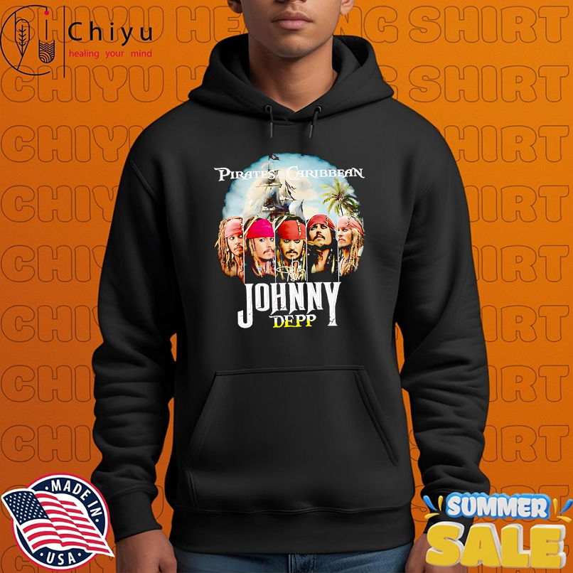 Pirates Caribbean Johnny Depp signature shirt