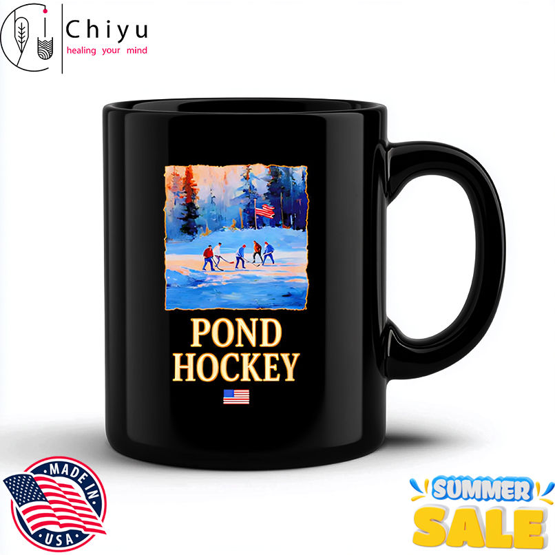 Pond Hockey playing golf shirt