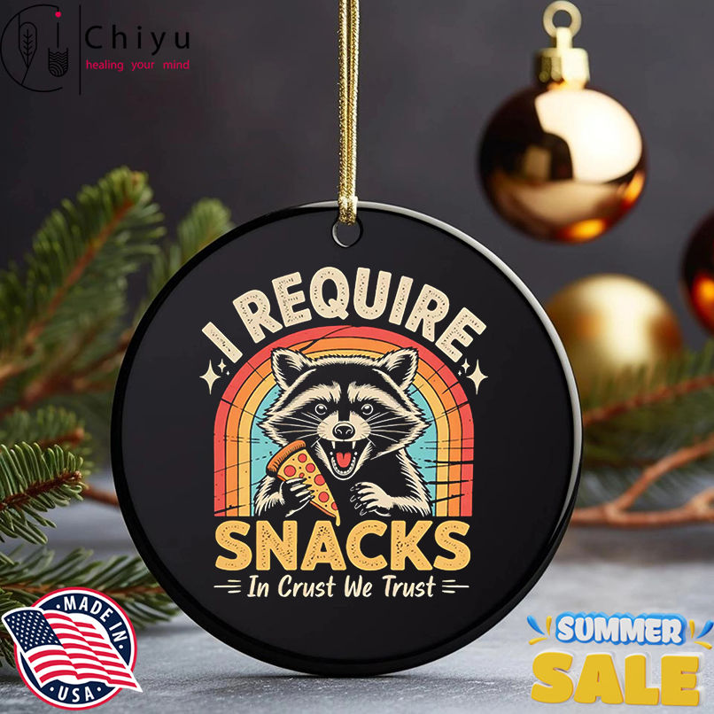 Raccoon I Require Snacks In Crust We Trust vinatge shirt