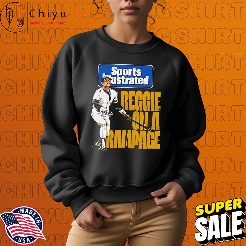 Reggie Jackson Sports Illustrated & New York Yankees Rampage shirt