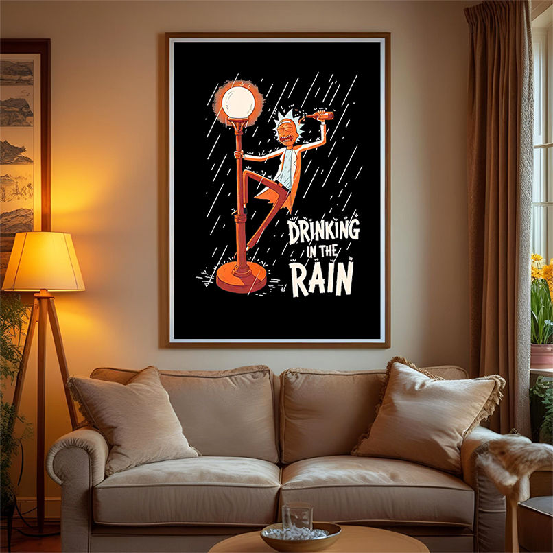 Rick Sanchez drinking in the rain shirt Rick Sanchez drinking in the rain shirt