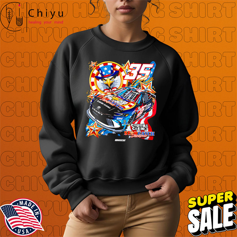 Riley Herbst 23XI Racing Chumba Casino graphic shirt Riley Herbst 23XI Racing Chumba Casino graphic shirt