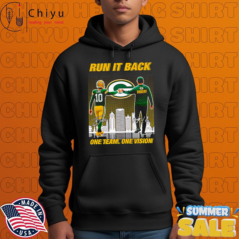 Run it back one team one vision Jordan Love and coach shirt Run it back one team one vision Jordan Love and coach shirt
