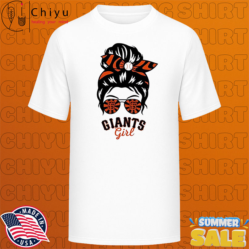San Francisco Giants Girl Messy Bun Glasses shirt