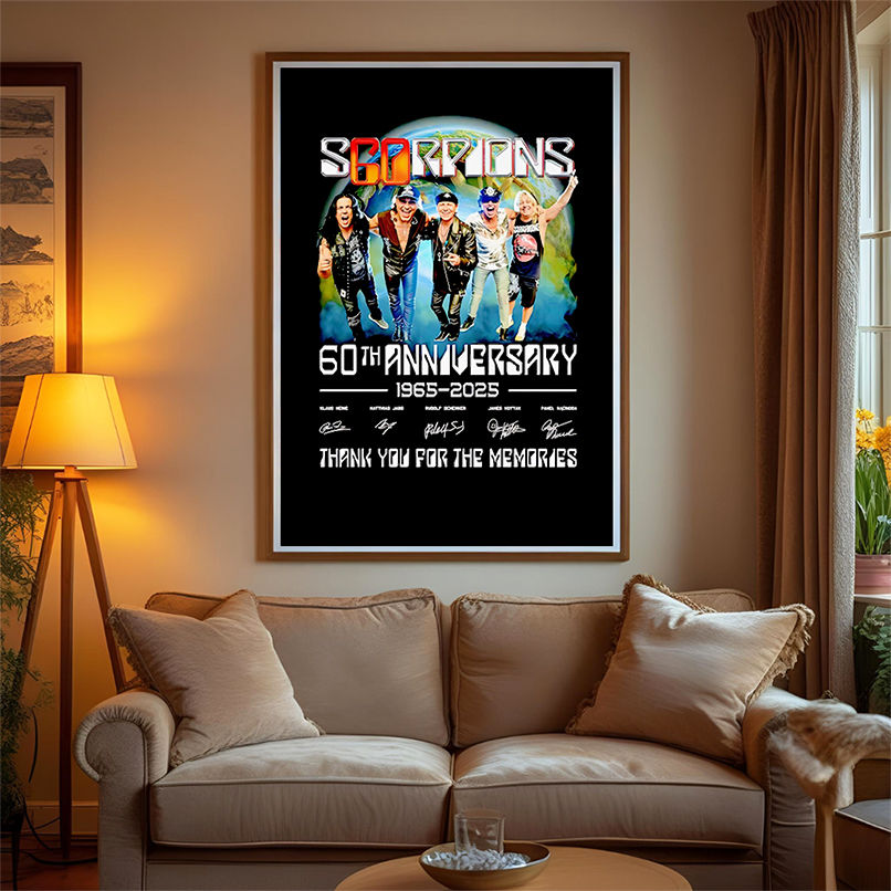 Scorpions 60th anniversary 1965 2025 thank you for the memories shirt Scorpions 60th anniversary 1965 2025 thank you for the memories shirt