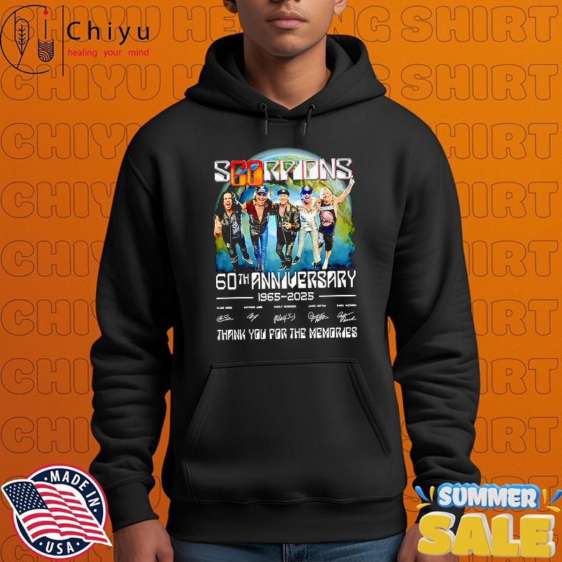 Scorpions 60th anniversary 1965 2025 thank you for the memories shirt Scorpions 60th anniversary 1965 2025 thank you for the memories shirt