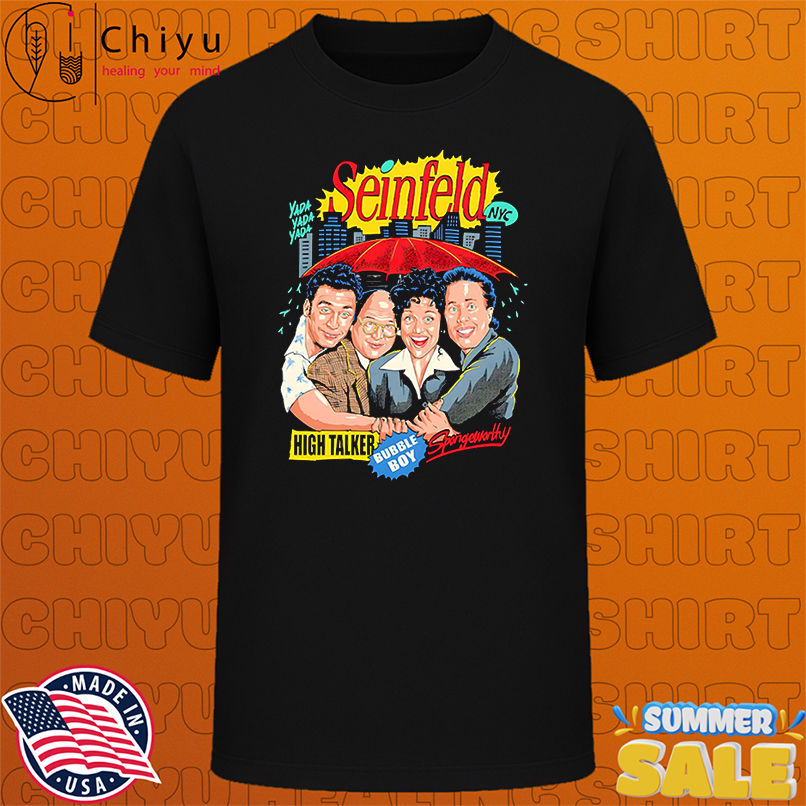 Seinfeld high talker bubble boy spongeworthy cast shirt