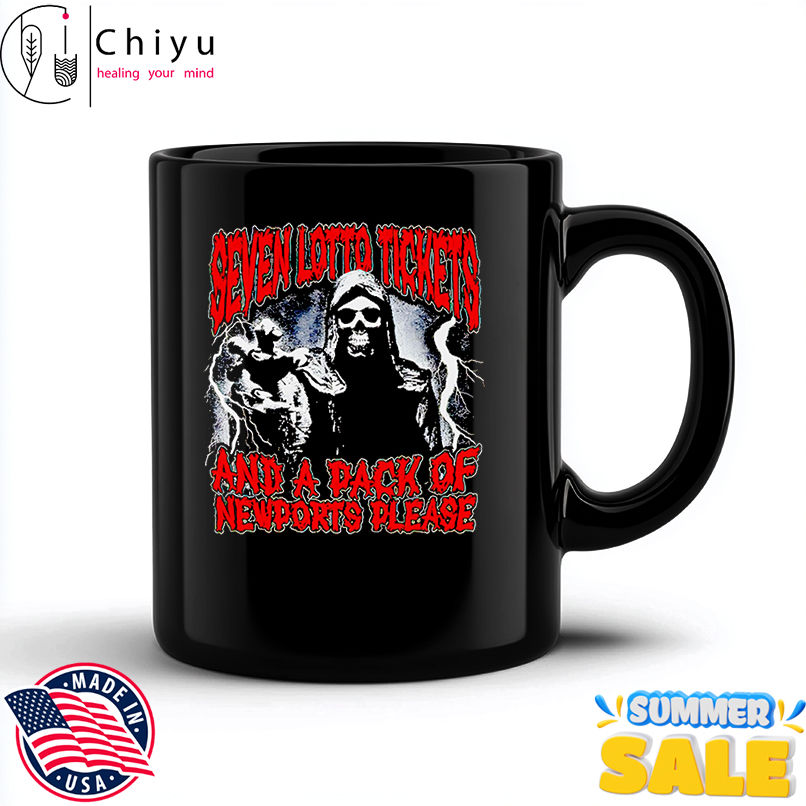 Seven lotto tickets and a pack of newports please shirt