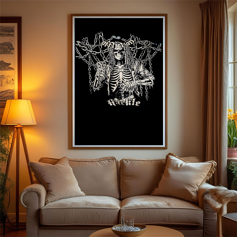 Skeleton affliction hackle shirt Skeleton affliction hackle shirt