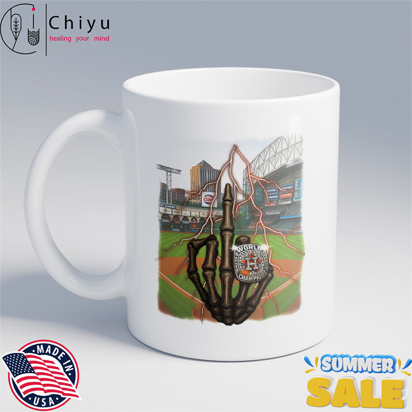 Skeleton middle finger Houston Astros Champions shirt