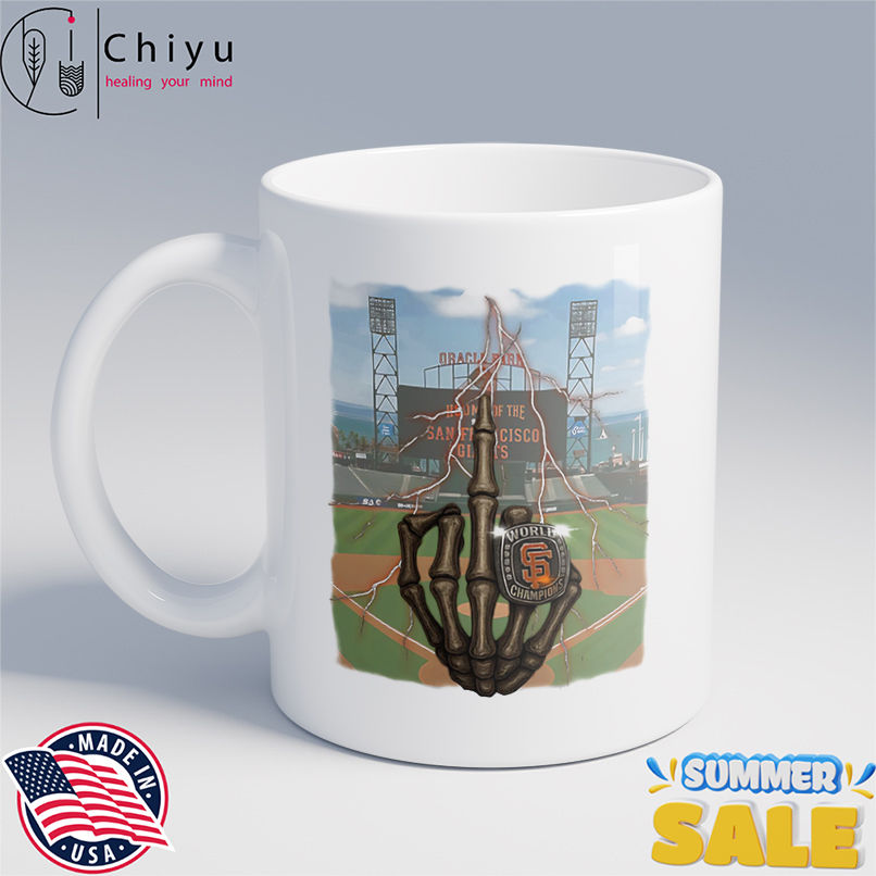 Skeleton middle finger San Francisco Giants Champions shirt