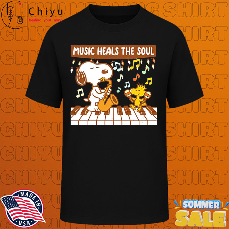 Snoopy and Woodstock Music Heals The Soul shirt