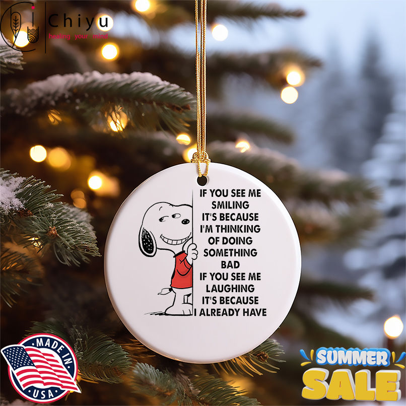 Snoopy if you see me smiling it's because I'm thinking of doing something bad shirt