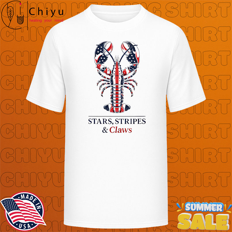 Stars Stripes and Claws lobster shirt