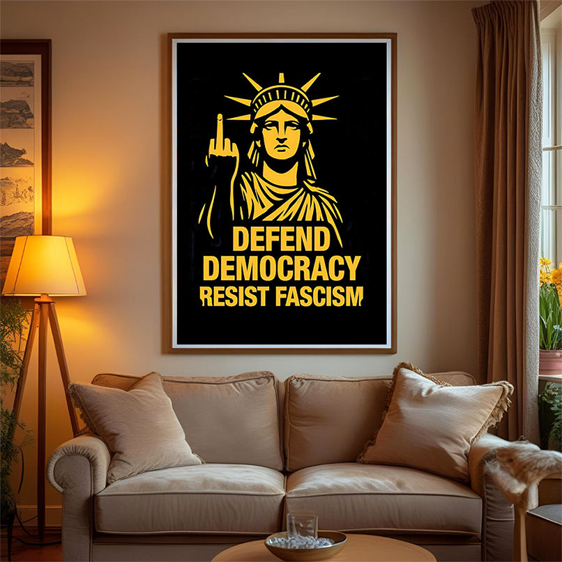 Statue of Liberty Defend Democracy Resist Fascism shirt Statue of Liberty Defend Democracy Resist Fascism shirt