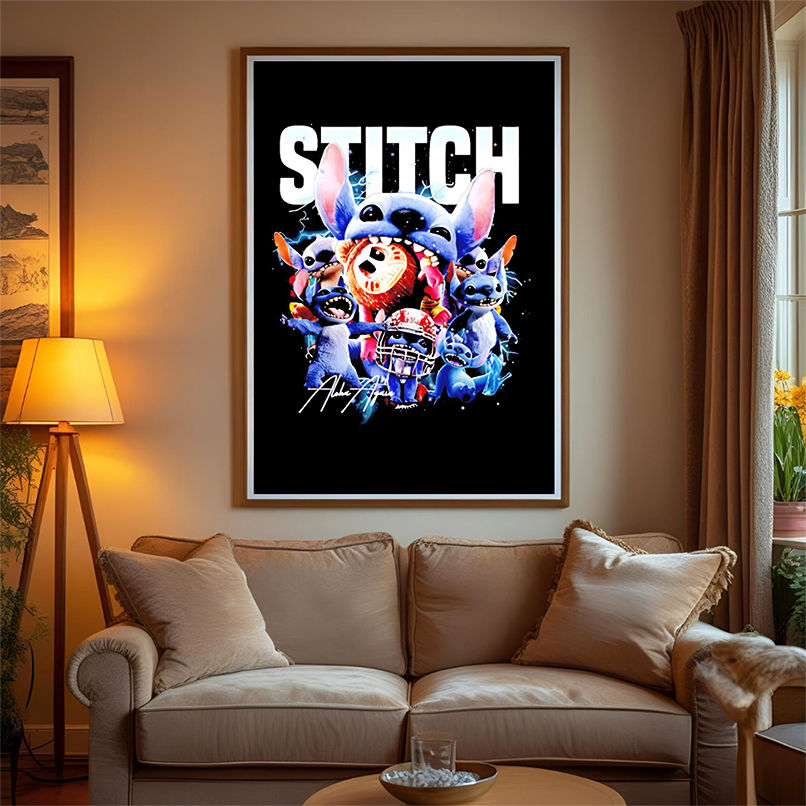 Stitch Mode Character Blue Monster graphic shirt Stitch Mode Character Blue Monster graphic shirt