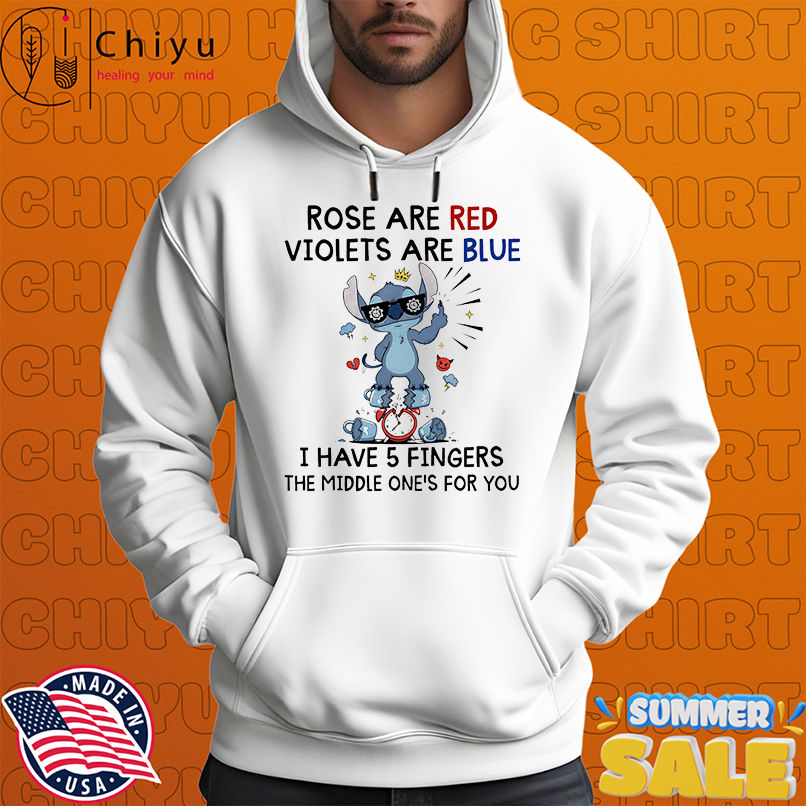 Stitch middle finger rose are red violets are blue I have 5 fingers the middle one Stitch middle finger rose are red violets are blue I have 5 fingers the middle one