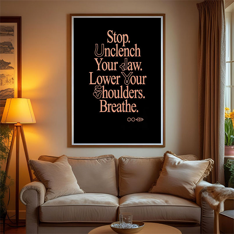 Stop unclench your jaw lower your shoulders breathe shirt Stop unclench your jaw lower your shoulders breathe shirt