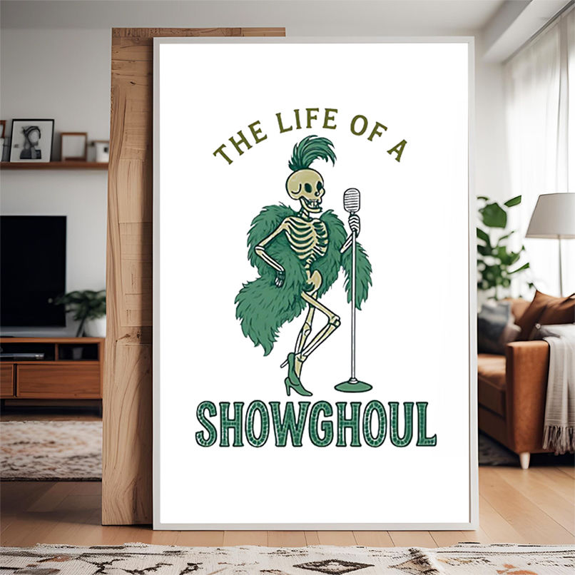 The Life Of A Showghoul Funny Halloween Skeleton In My Showgirl Era shirt The Life Of A Showghoul Funny Halloween Skeleton In My Showgirl Era shirt