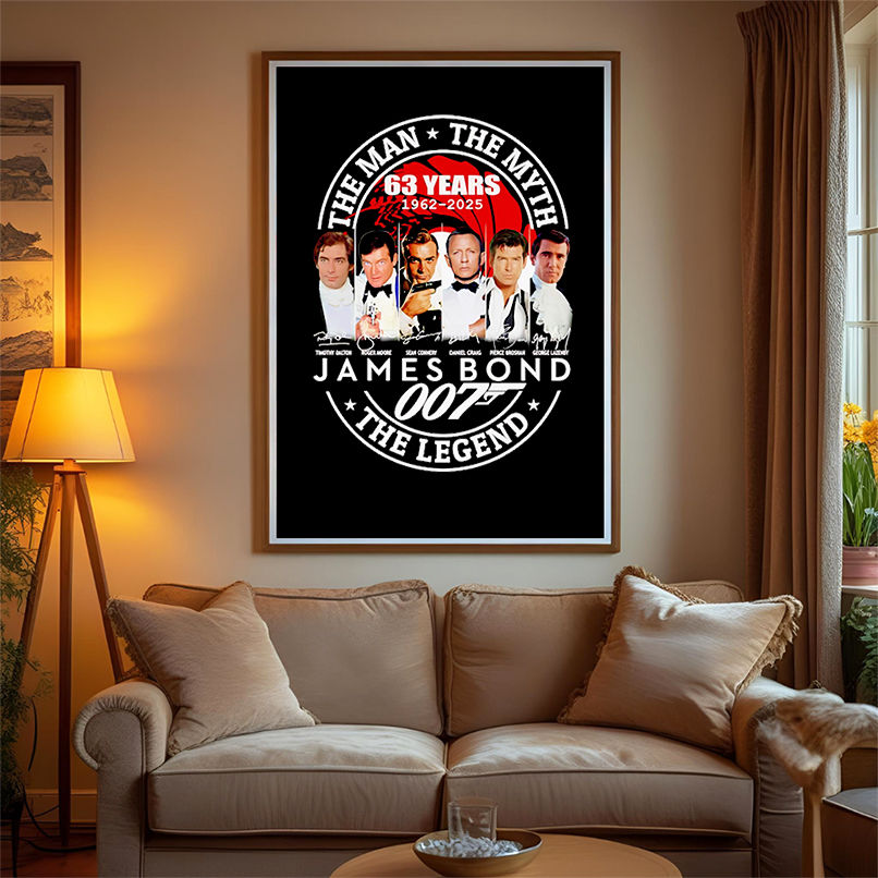 The man the myth the Legend James Bond 63 years 1962 2025 shirt The man the myth the Legend James Bond 63 years 1962 2025 shirt