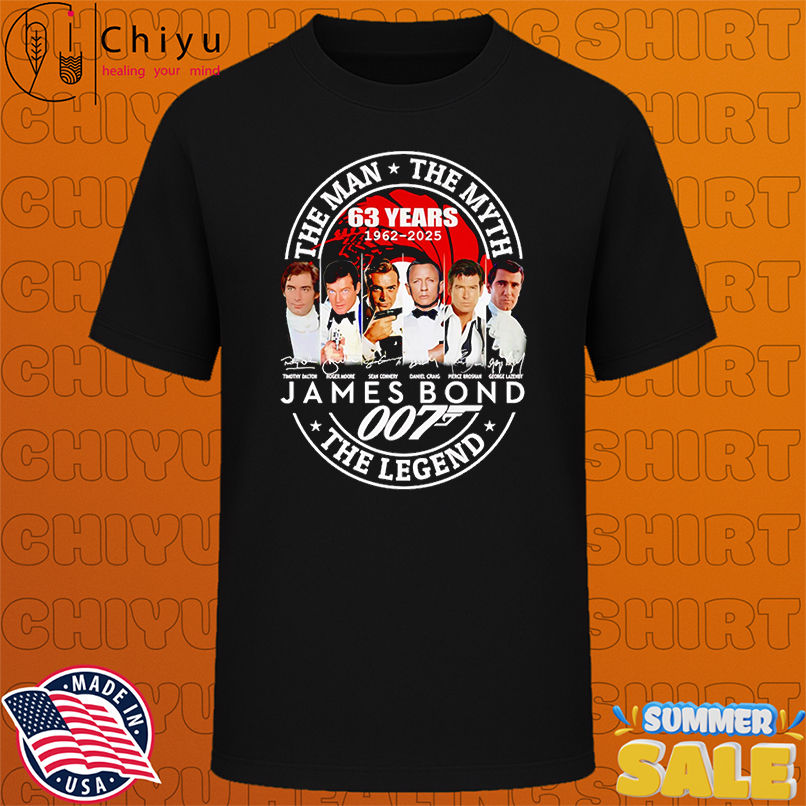 The man the myth the Legend James Bond 63 years 1962 2025 shirt