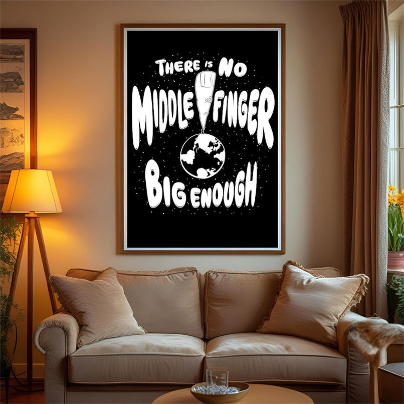 There is no middle finger big enough shirt There is no middle finger big enough shirt