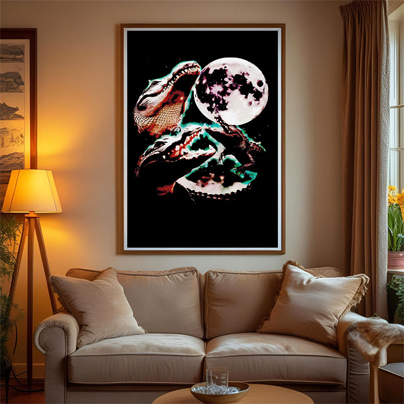 Three Alligator Moon graphic shirt Three Alligator Moon graphic shirt