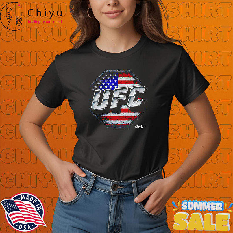 UFC 3D Bold USA Flag retro shirt