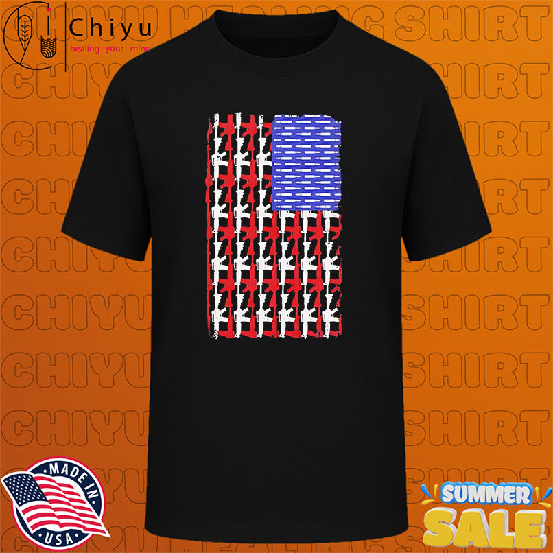 USA Guns and Bullets Flag shirt