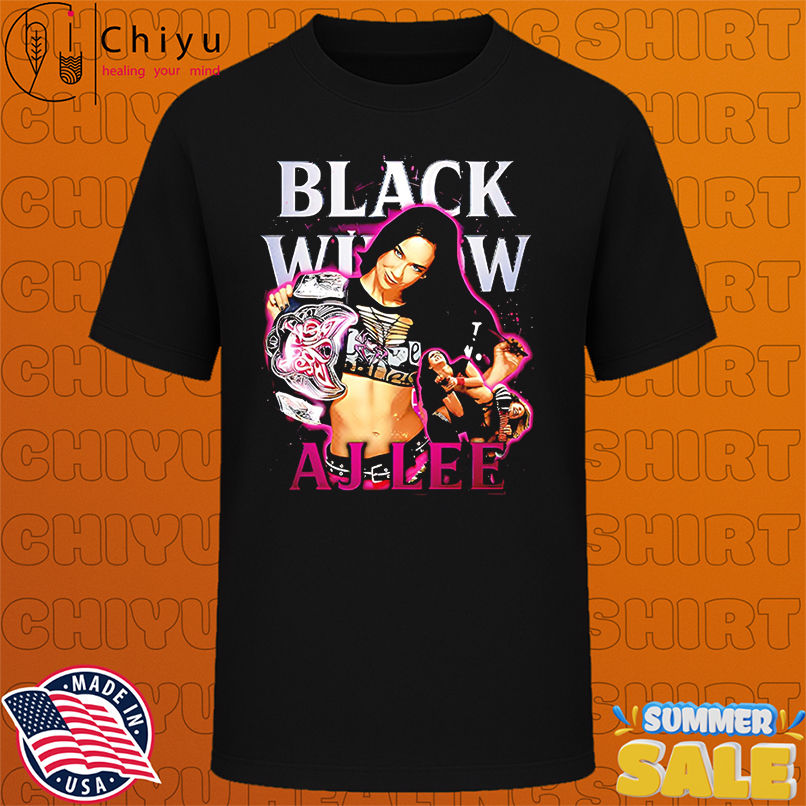 WWE Black Widow AJ Lee April Mendez shirt