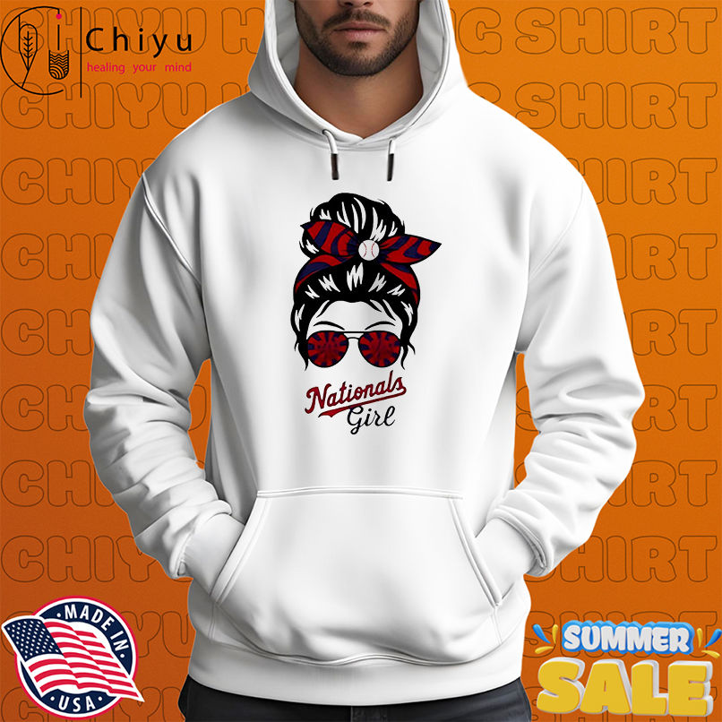 Washington Nationals Girl Messy Bun Glasses shirt Washington Nationals Girl Messy Bun Glasses shirt
