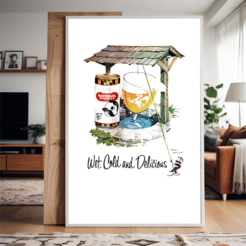 Wet cold and delicious National Bohemian shirt Wet cold and delicious National Bohemian shirt