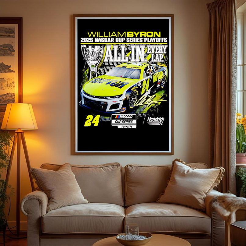William Byron Checkered Flag 2025 NASCAR Cup Series Playoffs Raptor All In shirt William Byron Checkered Flag 2025 NASCAR Cup Series Playoffs Raptor All In shirt