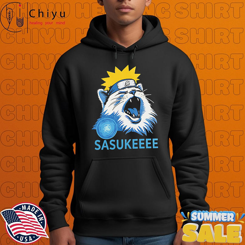 Yellow ninja cat Sasukeeee shirt Yellow ninja cat Sasukeeee shirt