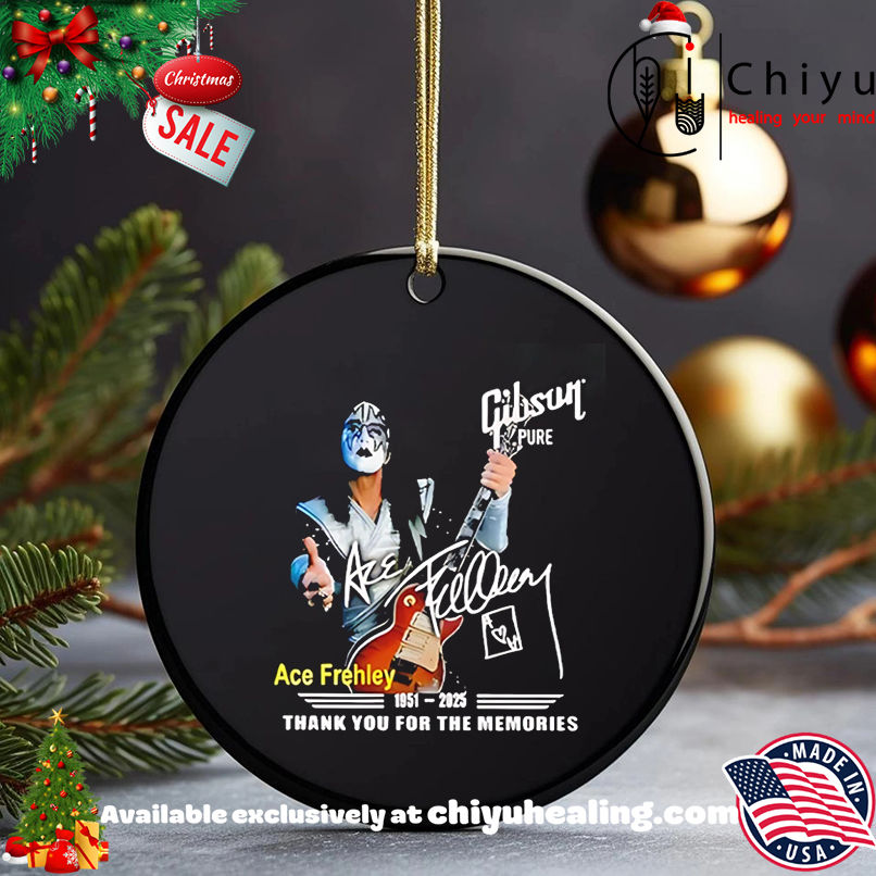 Ace Frehley Gibson Pure 1951 2025 thank you for the memories shirt, Hoodie, Sweatshirt, Poster Canvas, Mug, Ornaments